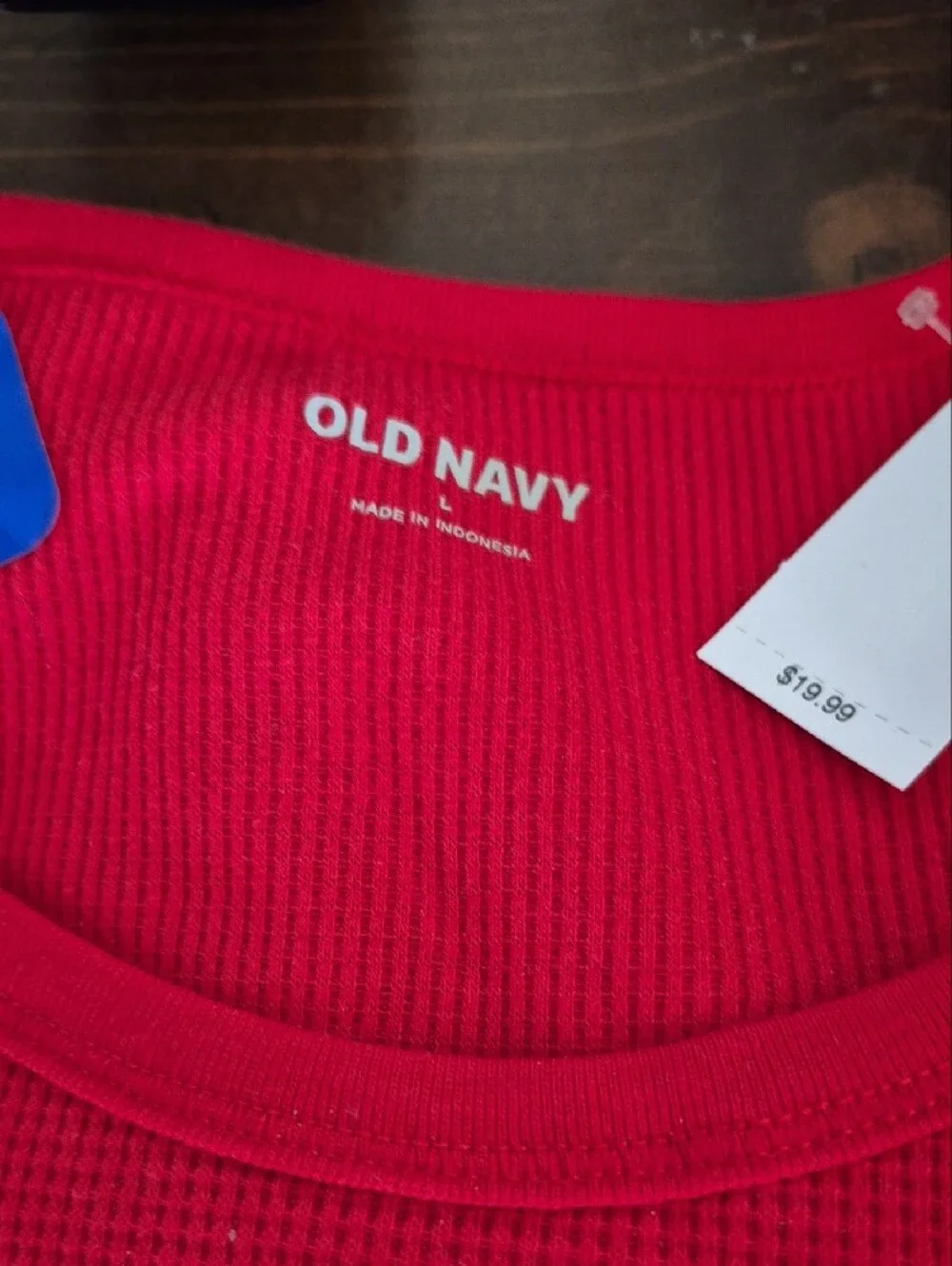 Old Navy Bright Red Waffle Thermal PJ Set - Picture 4 of 5